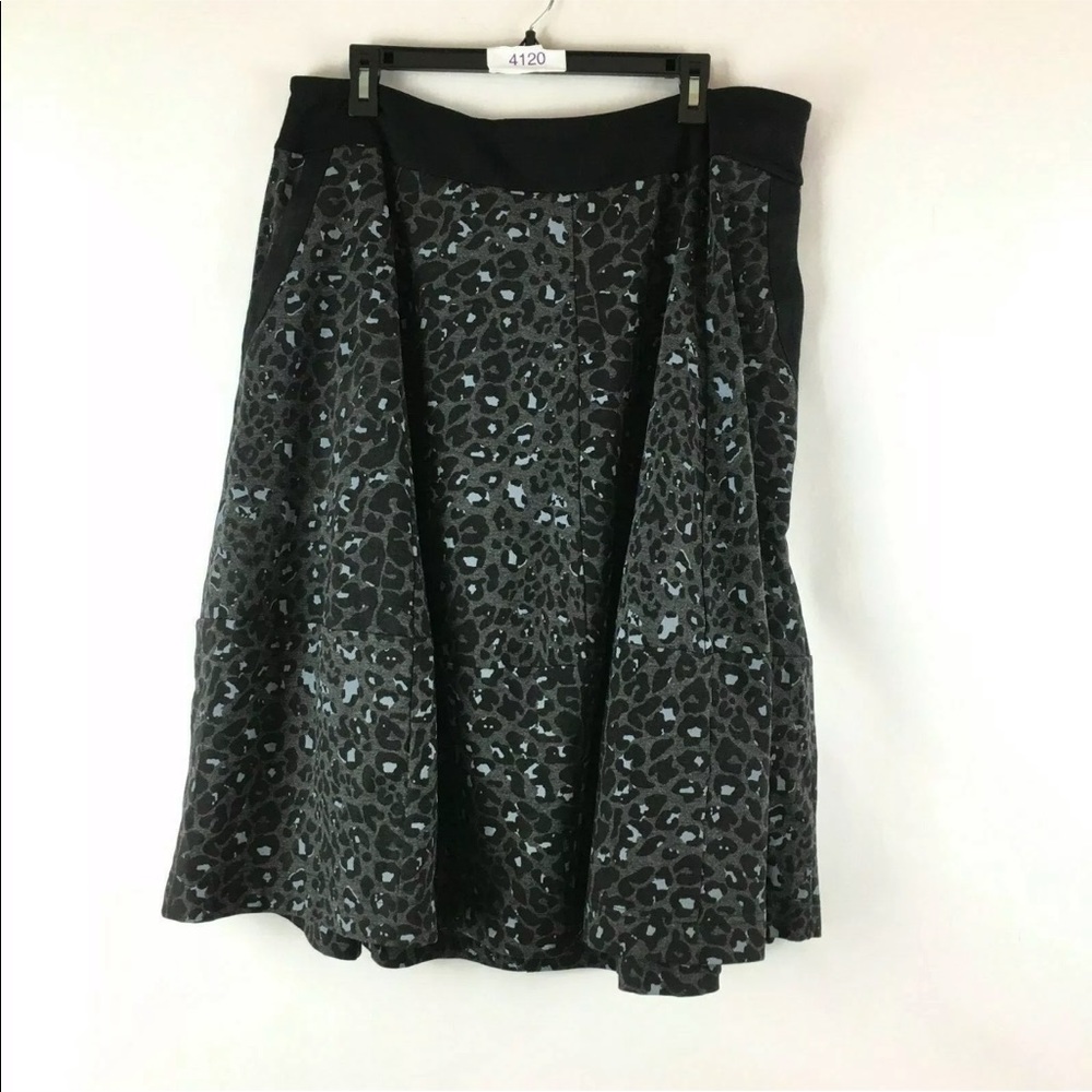 Melissa McCarthy Seven7 Seam Bell Leopard Skirt 2X - Picture 2 of 5